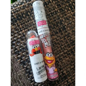 NEW Sesame Street x Wet N Wild Set - Giggles Lipstick and Fun Sized Lip Gloss